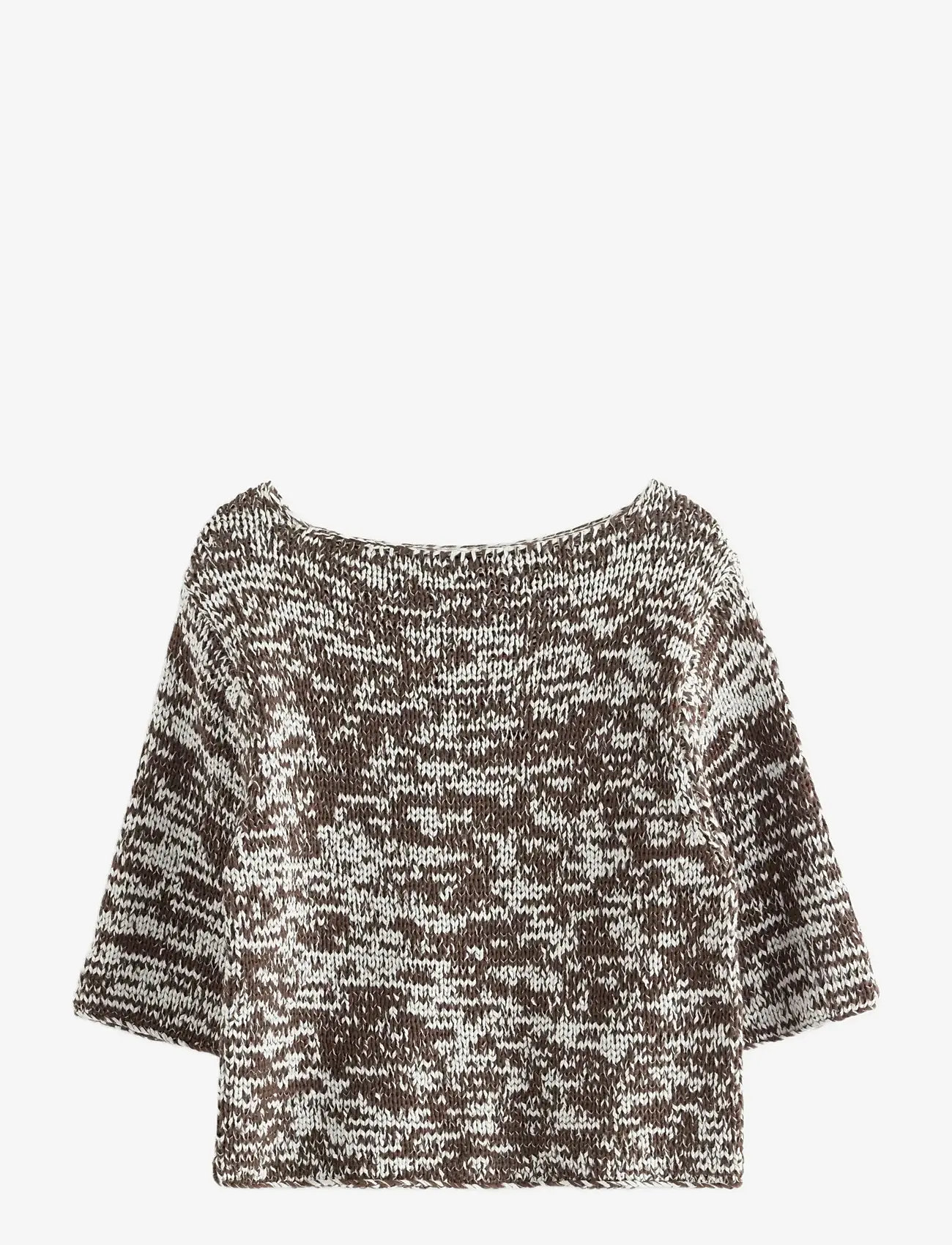 Lindex - Knitted top - striktrøjer - dark dusty brown - 1