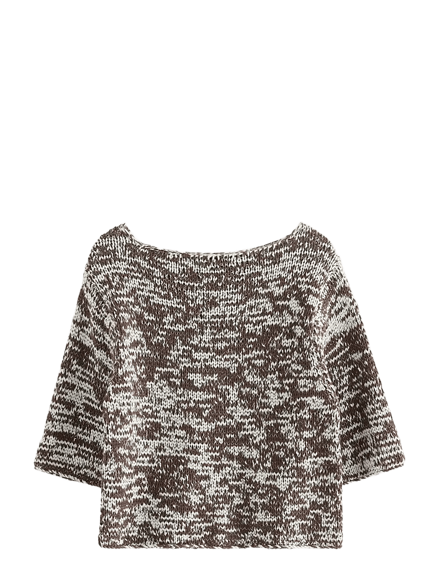 Lindex - Knitted top - striktrøjer - dark dusty brown - 1