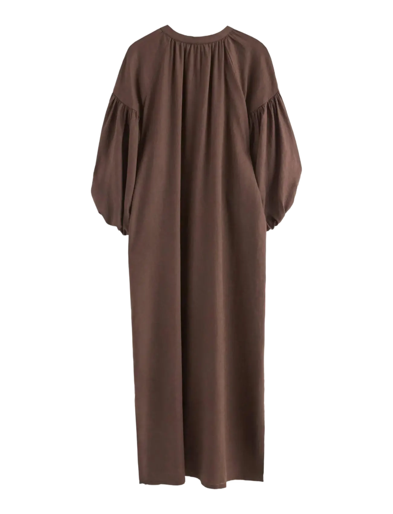 Lindex - Midi dress in linen blend - summer dresses - dark dusty brown - 2