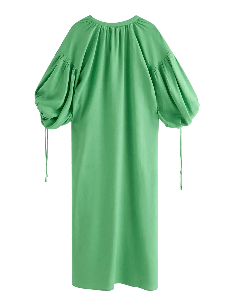 Lindex - Midi dress in linen blend - sommarklänningar - green - 2