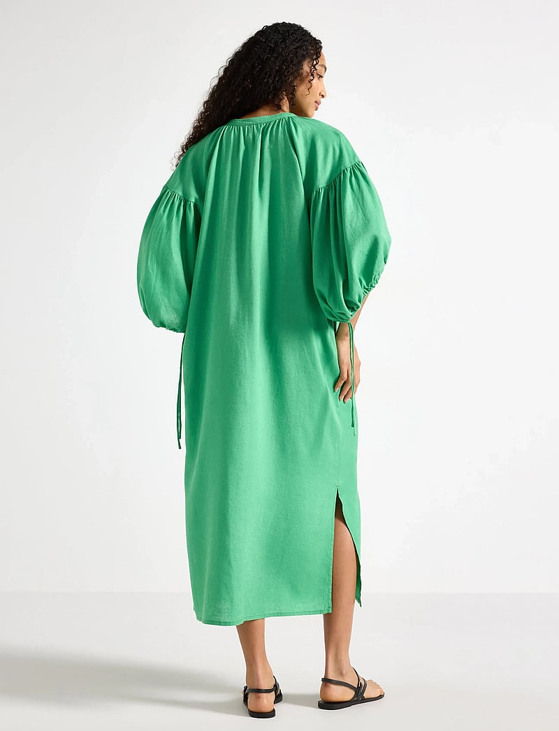 Lindex - Midi dress in linen blend - suvekleidid - green - 3