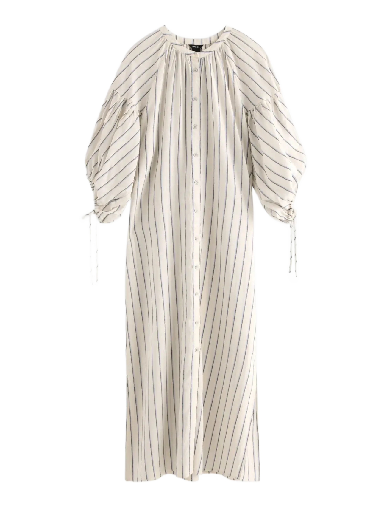 LINDEX Midi Kleid In Linen Blend Cream - M - Damen
