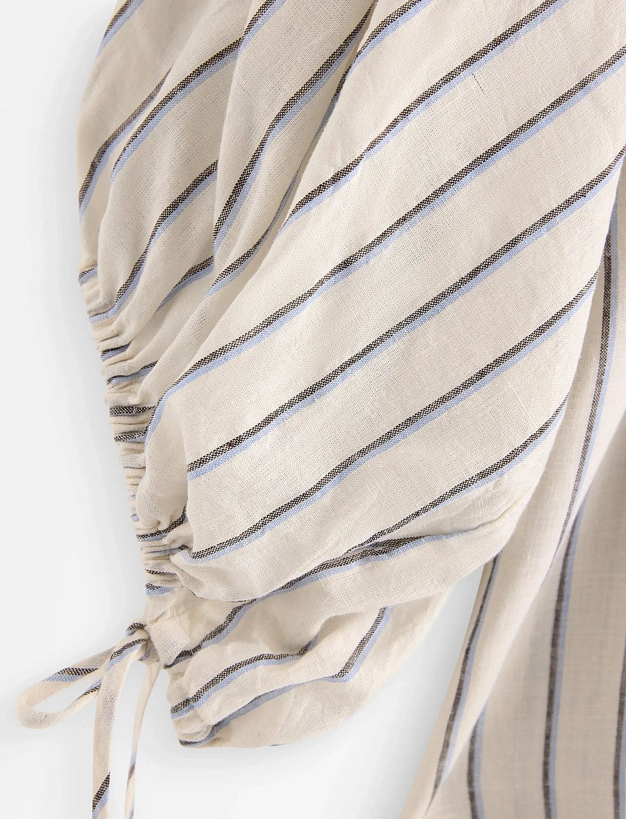 Lindex - Midi dress in linen blend - sommarklänningar - off white - 5