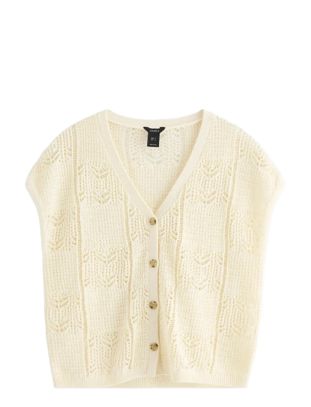 LINDEX Ärmellos Cardigan Cream - XXL - Damen