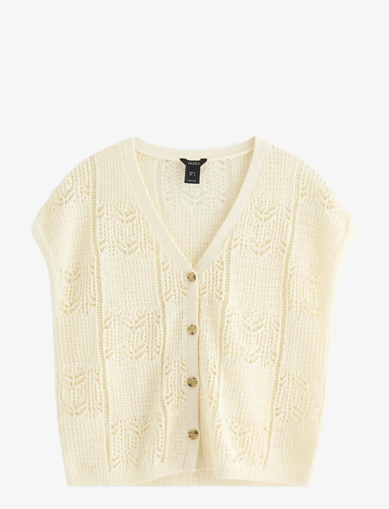 Lindex - Sleeveless cardigan - gestrickte westen - off white - 1