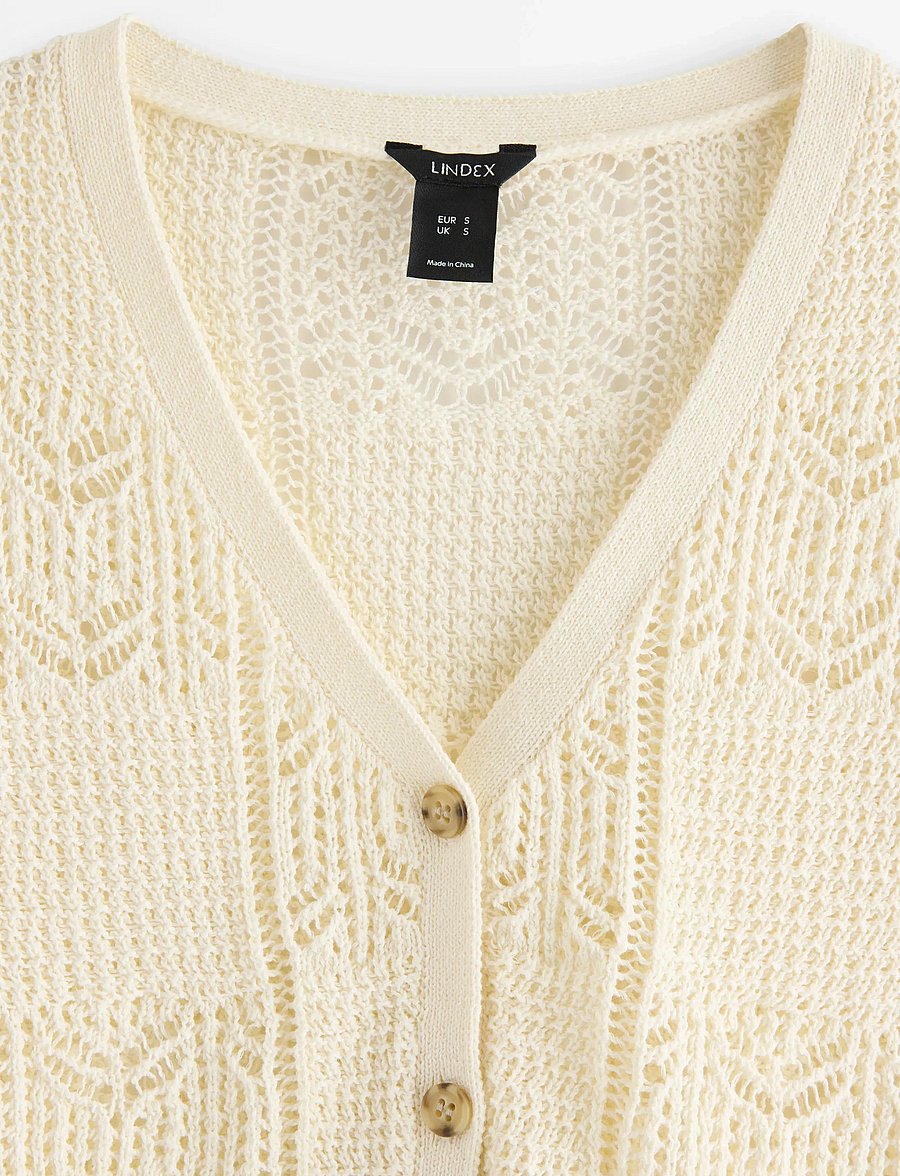 Lindex - Sleeveless cardigan - strickwesten - off white - 5