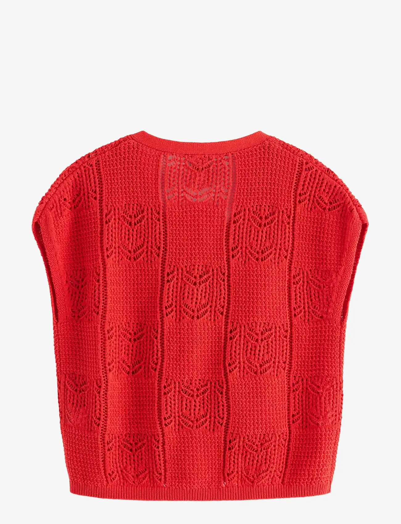 Lindex - Sleeveless cardigan - strikveste - red - 2
