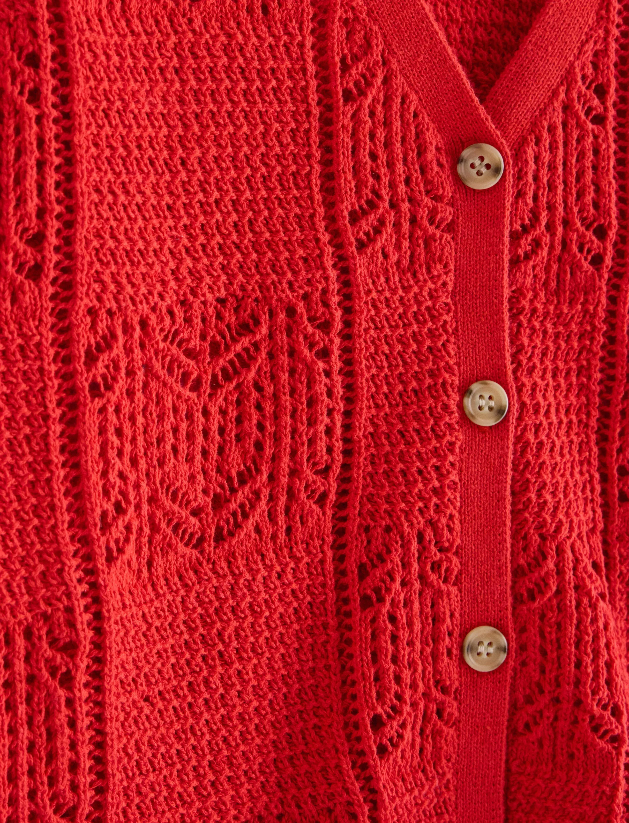 Lindex - Sleeveless cardigan - knitted vests - red - 5