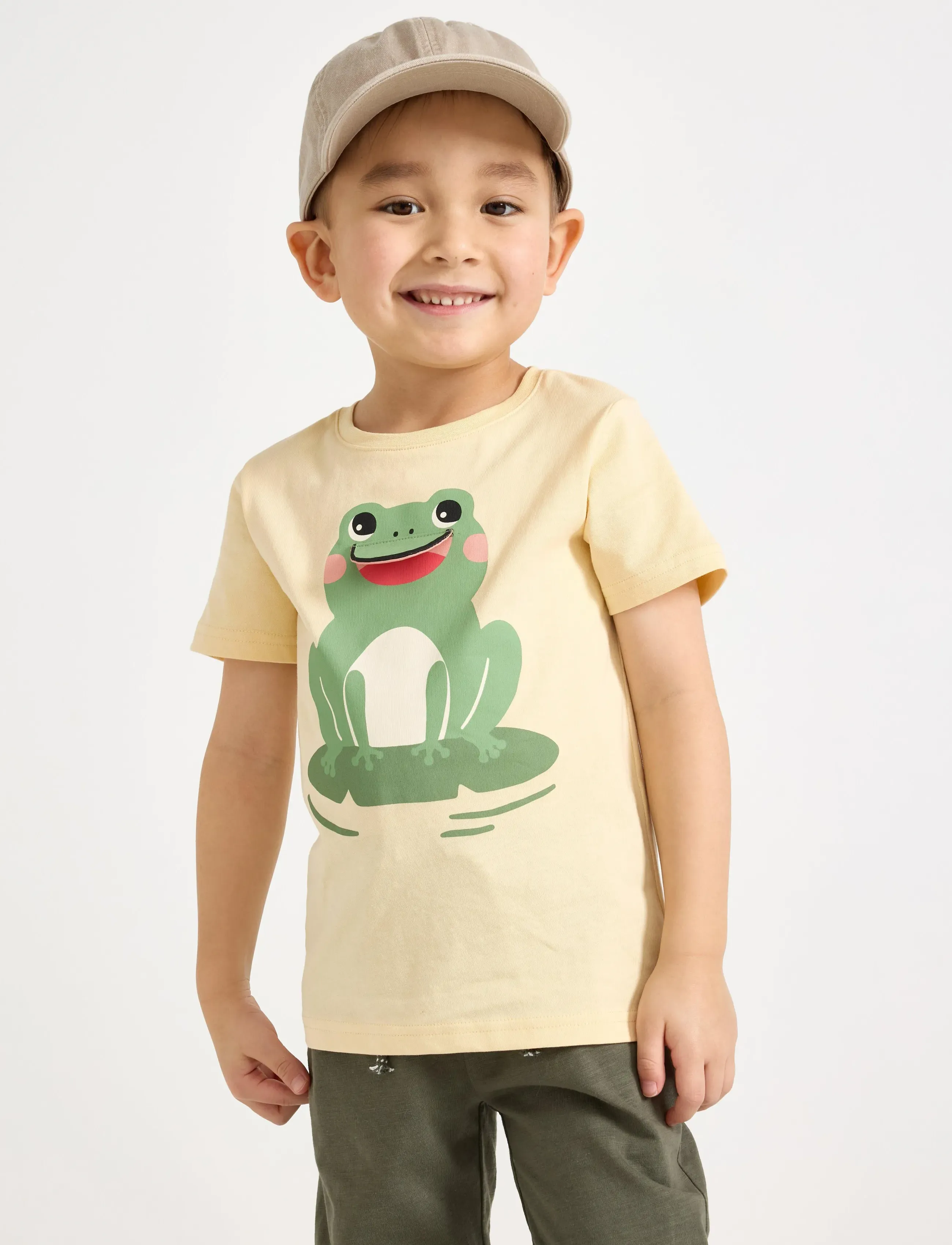 Lindex T-Shirt, 92, Yellow, T-Shirts > Kortærmede, Børn