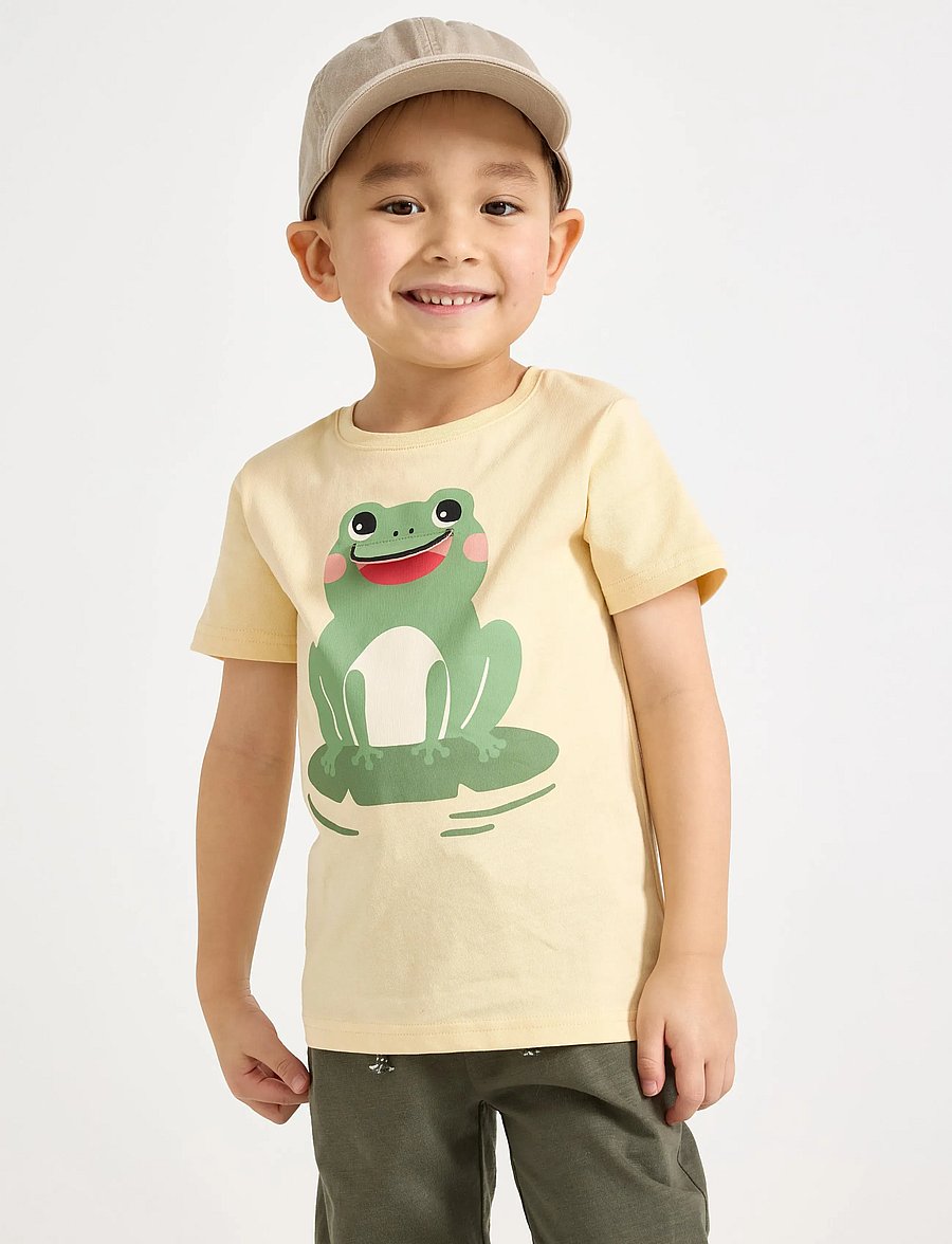 Lindex - T-shirt - kurzärmelige - light dusty yellow - 0