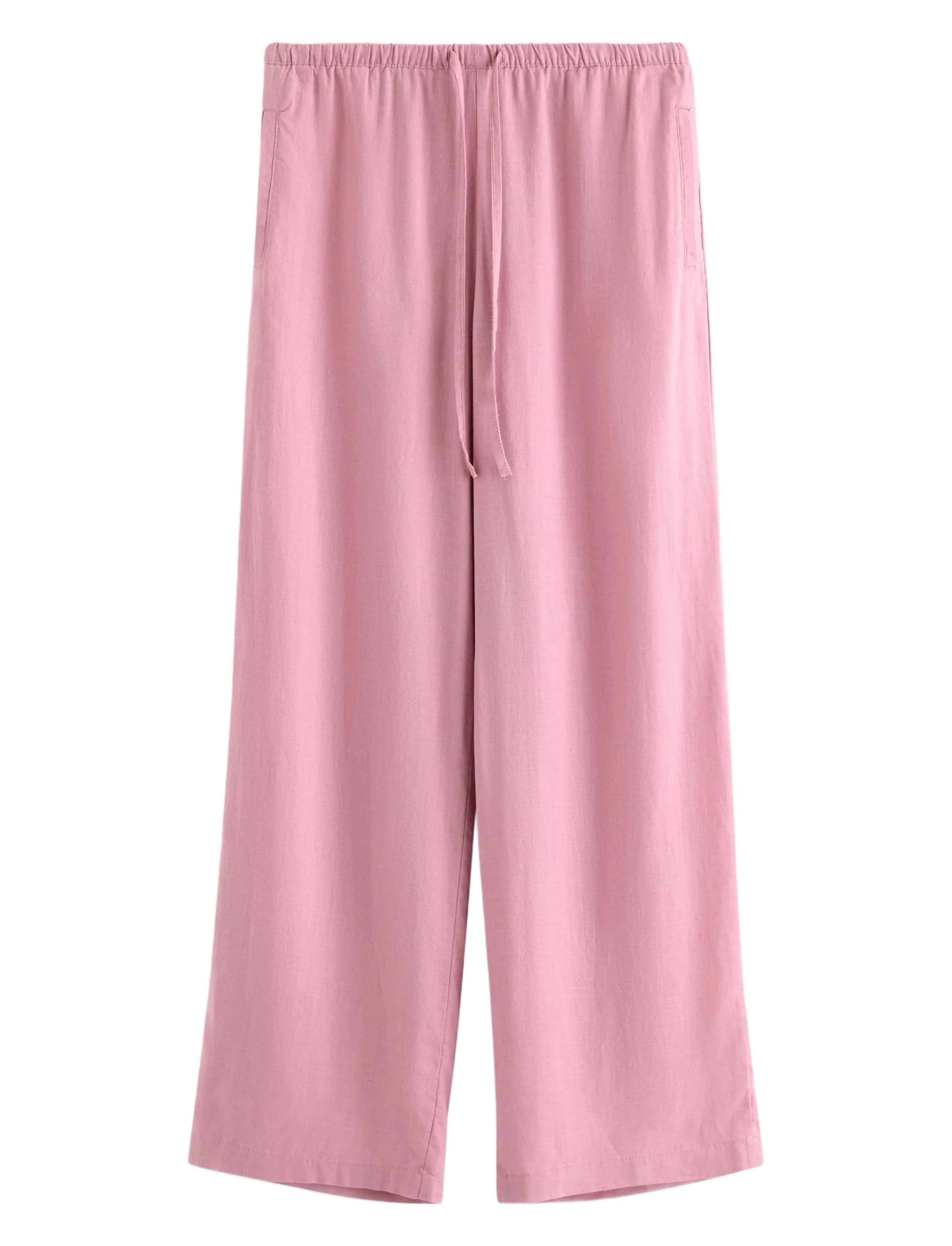 LINDEX Wide Hosen In Linen Blend Pink - XXL - Damen