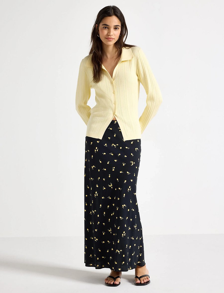Lindex - Maxi skirt - maxi röcke - black - 0