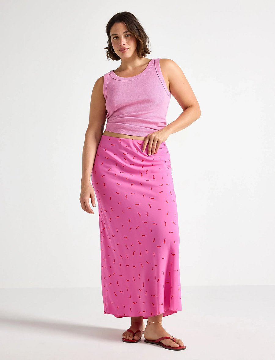 Lindex - Maxi skirt - maxi skirts - pink - 0