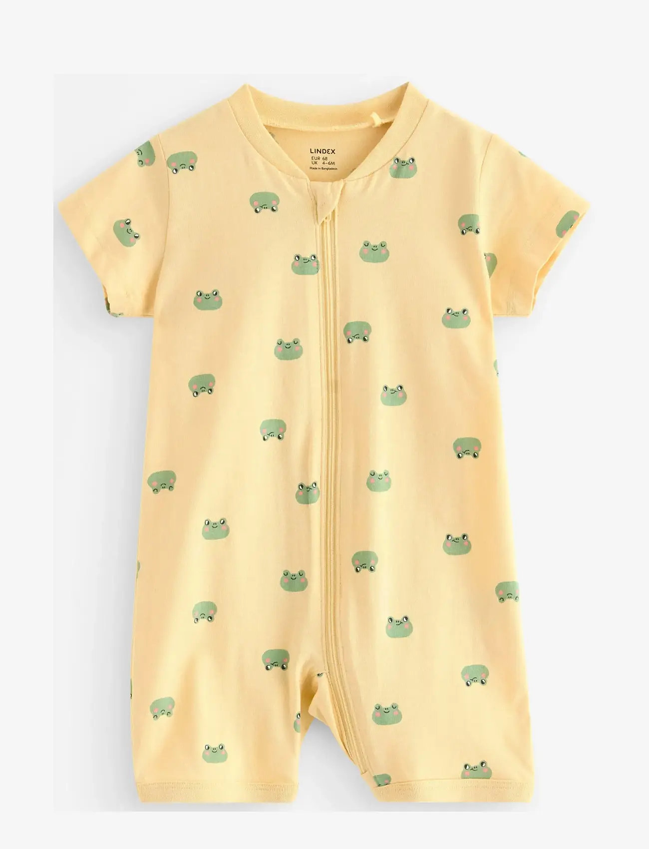 Lindex - Pyjama romper with application at the back - pükskostüümid - light dusty yellow - 0