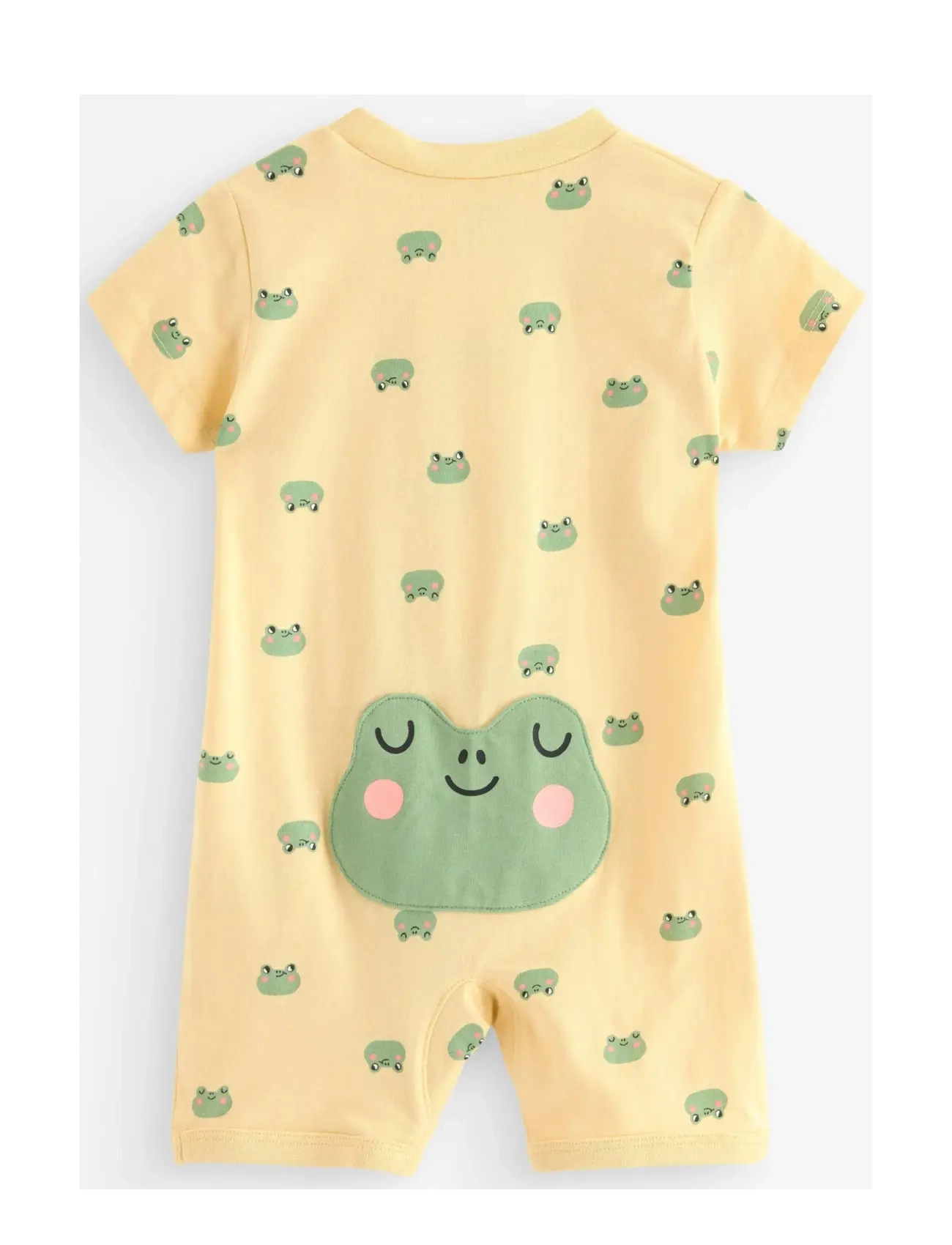 Lindex - Pyjama romper with application at the back - light dusty yellow - 1