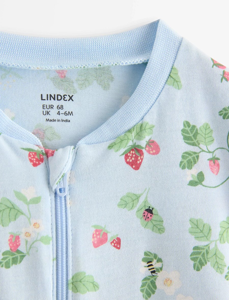 Lindex - Pyjama romper - sovoveraller - light blue - 2