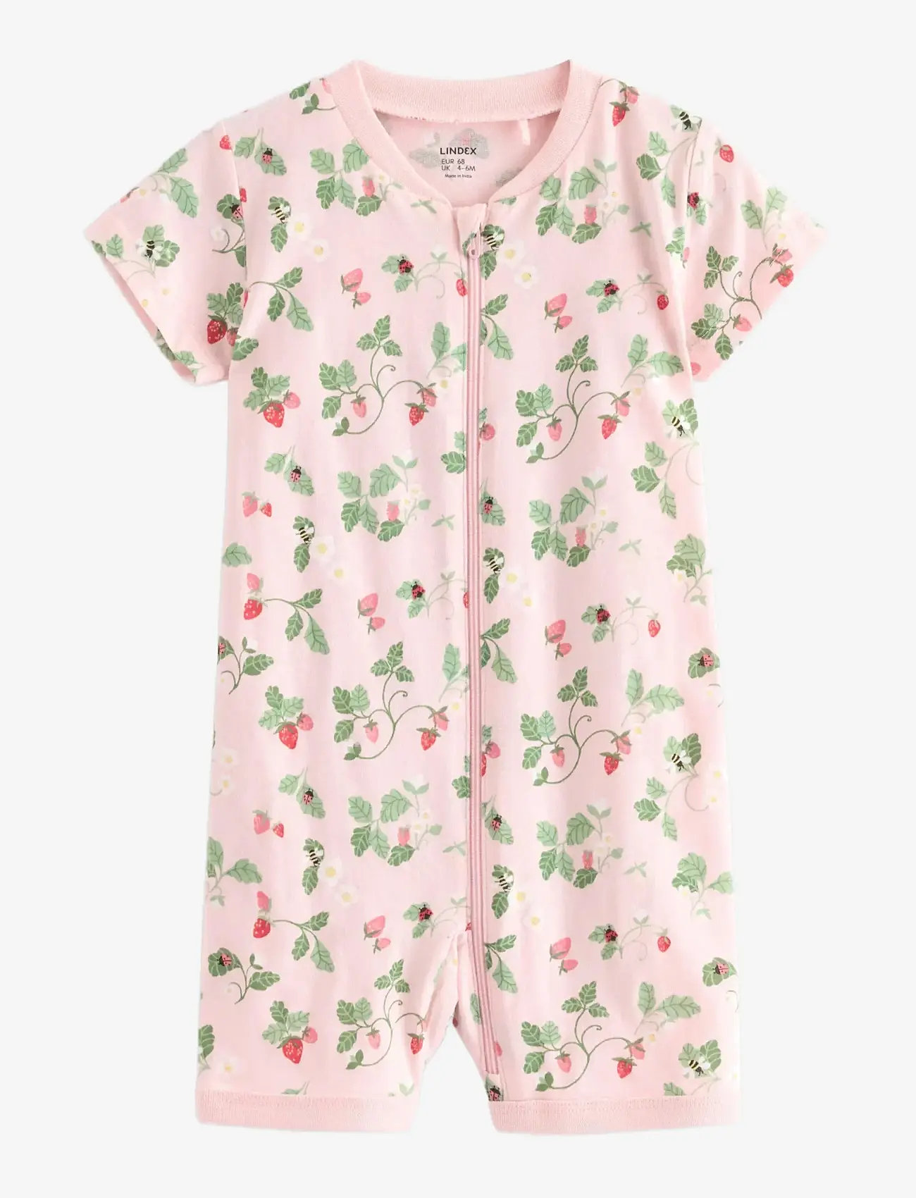 Lindex - Pyjama romper - slaapoveralls - light pink - 0