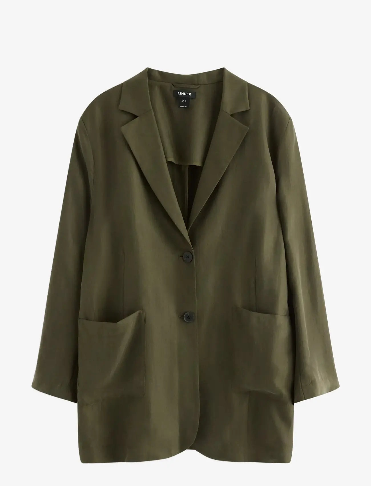 Lindex - Blazer with luster - single breasted blazers - drak dusty green - 1
