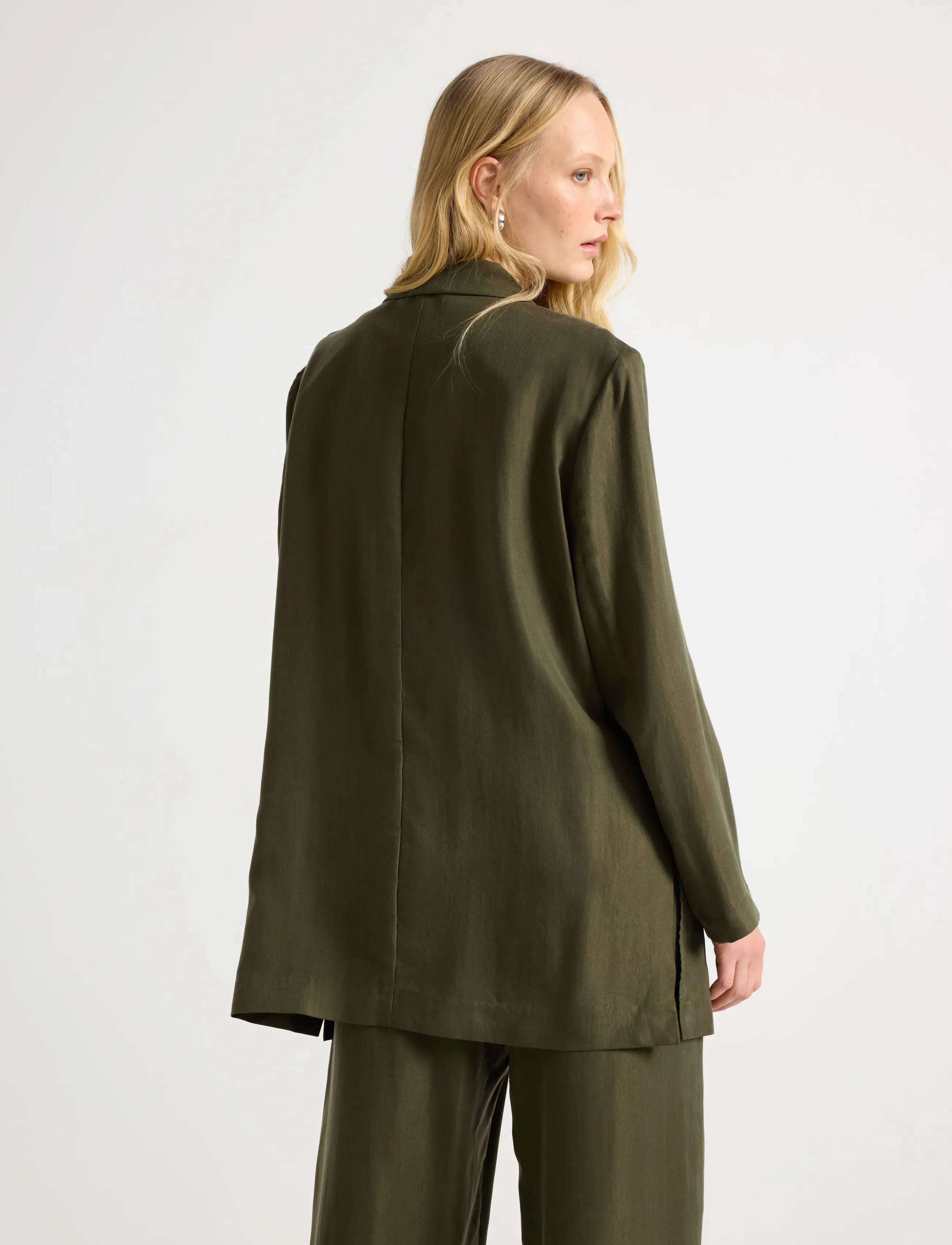 Lindex - Blazer with luster - einreihige blazer - drak dusty green - 3