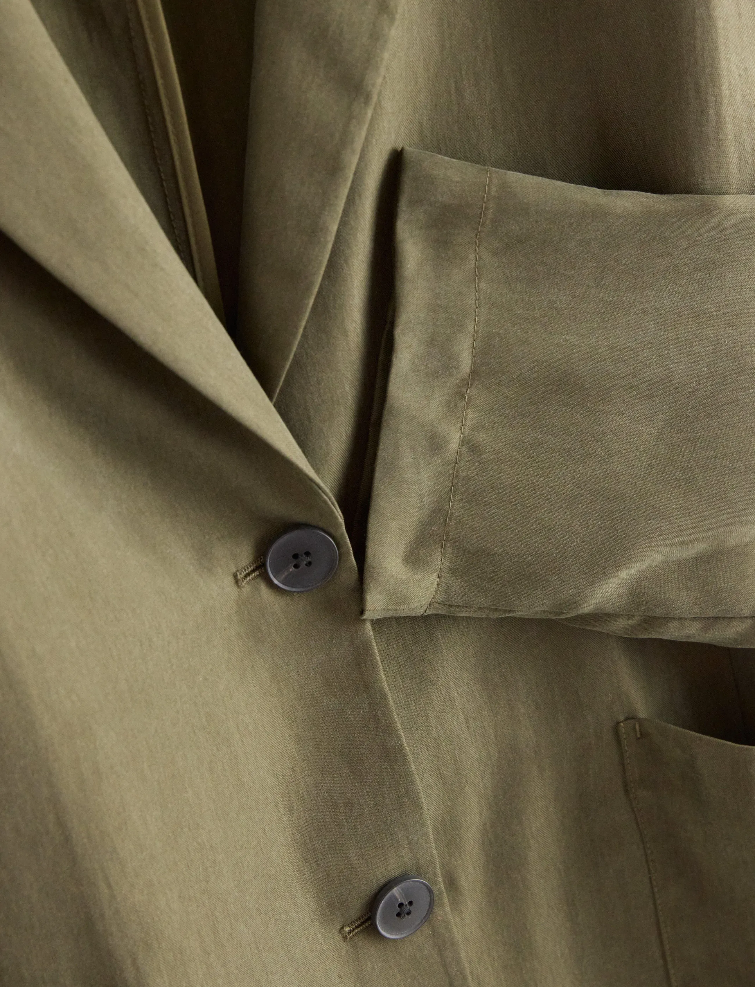 Lindex - Blazer with luster - einreihige blazer - drak dusty green - 5