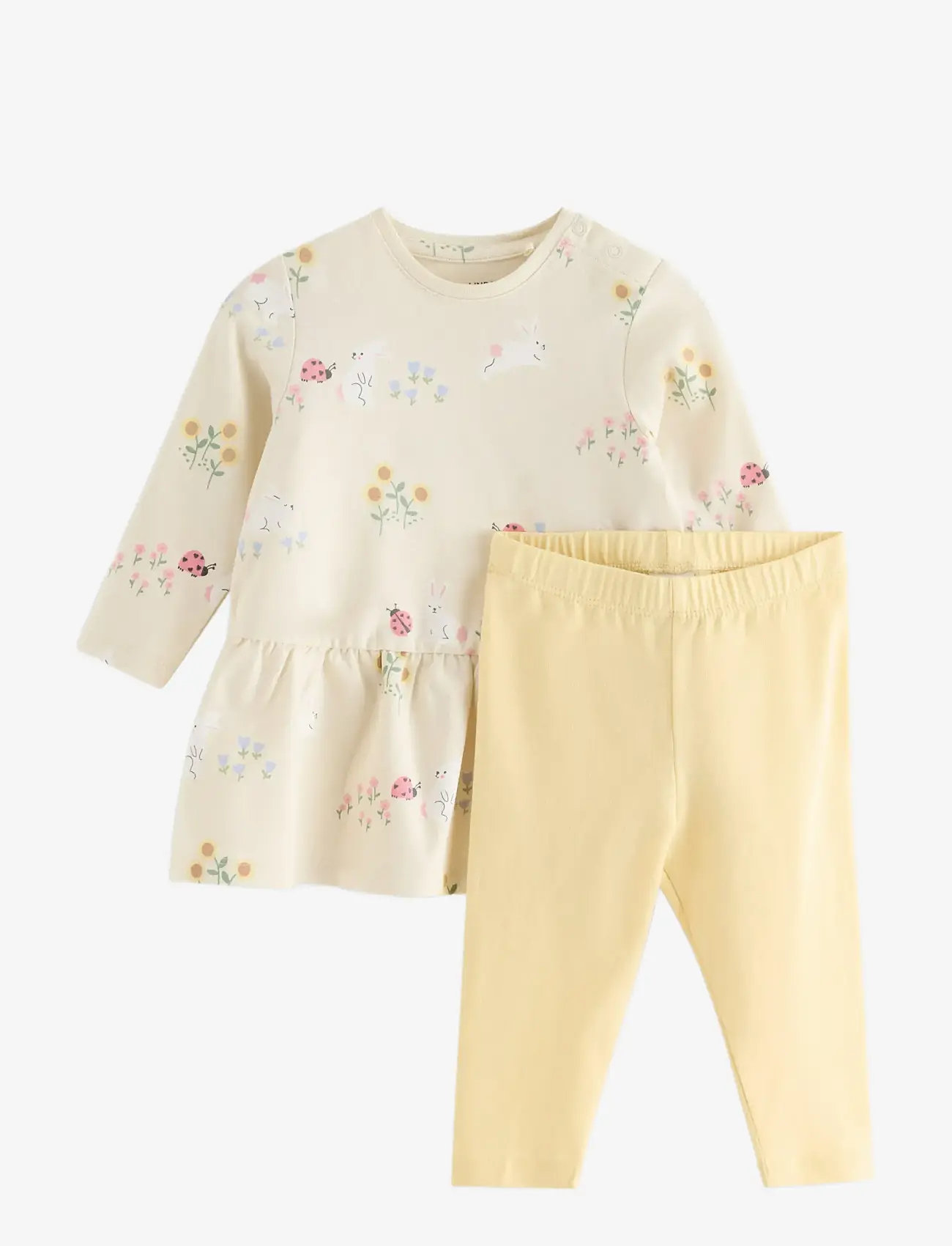Lindex - Set - tunic and leggings - sæt med langærmet t-shirt - light beige - 0