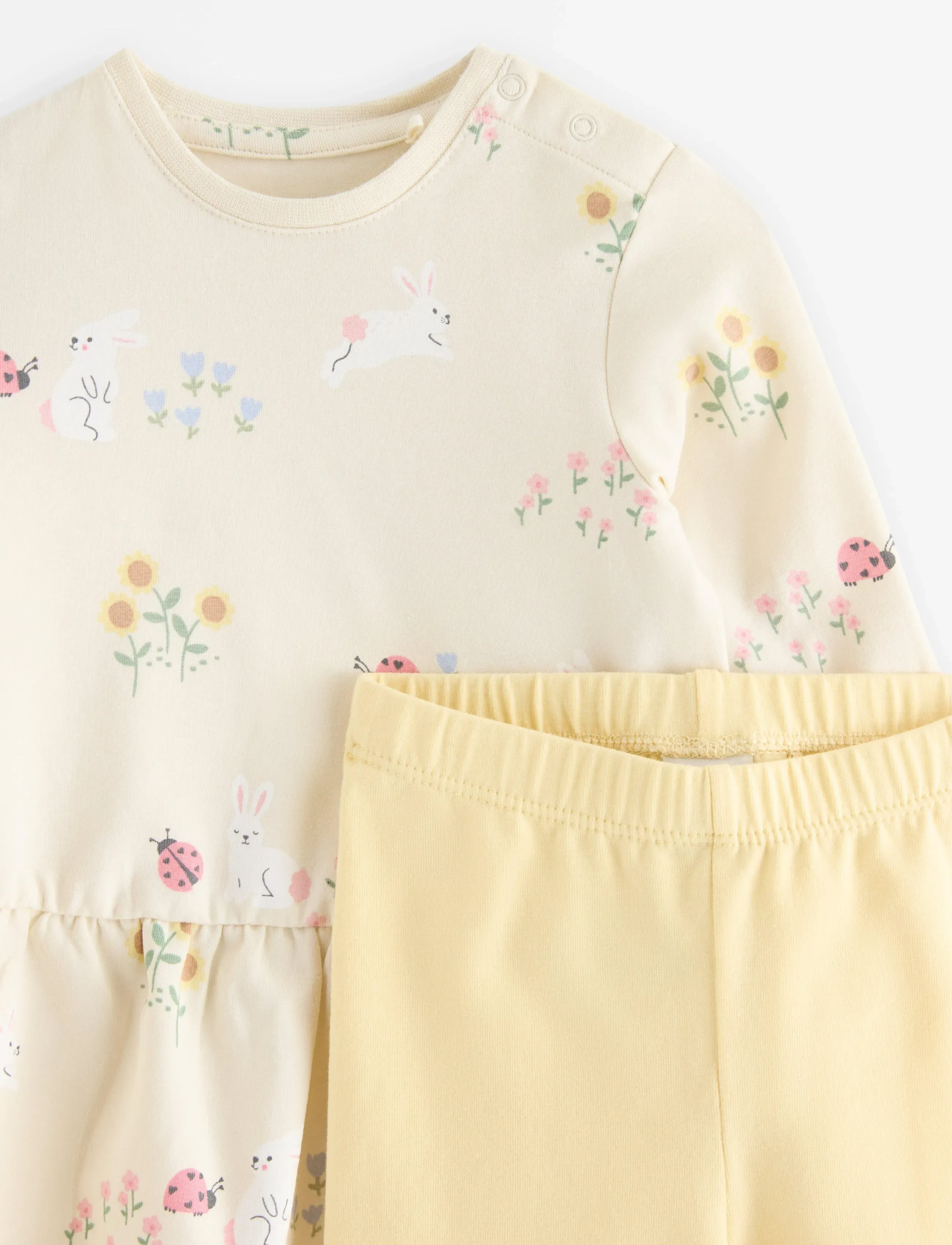 Lindex - Set - tunic and leggings - sets mit langärmeligem t-shirt - light beige - 2