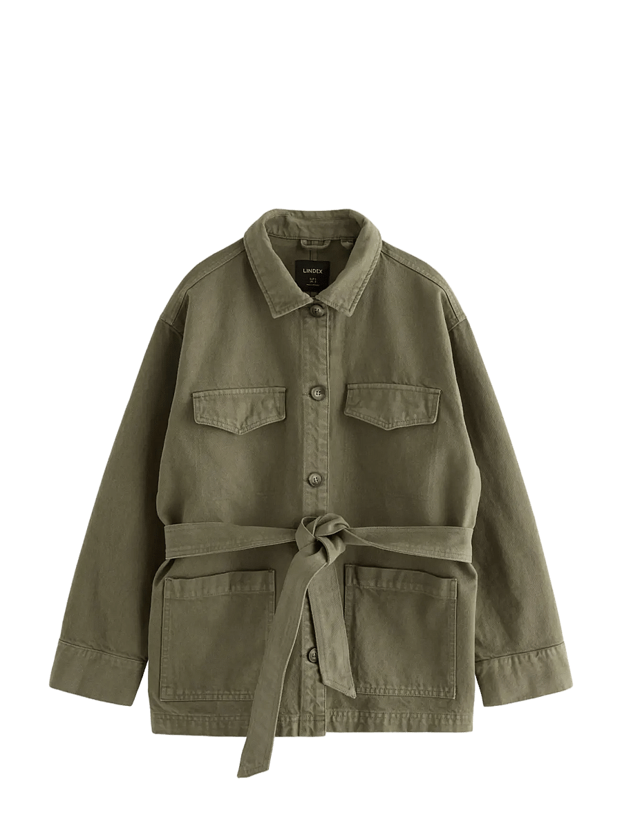 Lindex - Jacket in cotton twill - utility-jakker - dusty green - 1