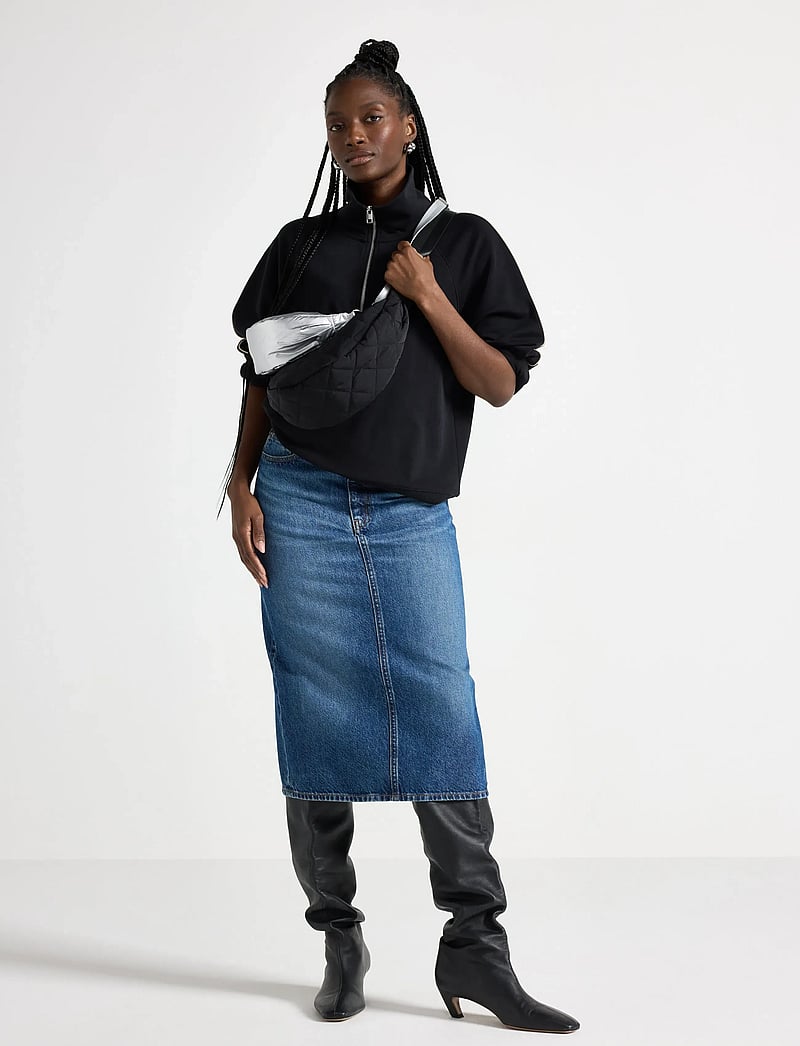 Lindex - Skirt denim Alva - jeanskjolar - dark denim - 0