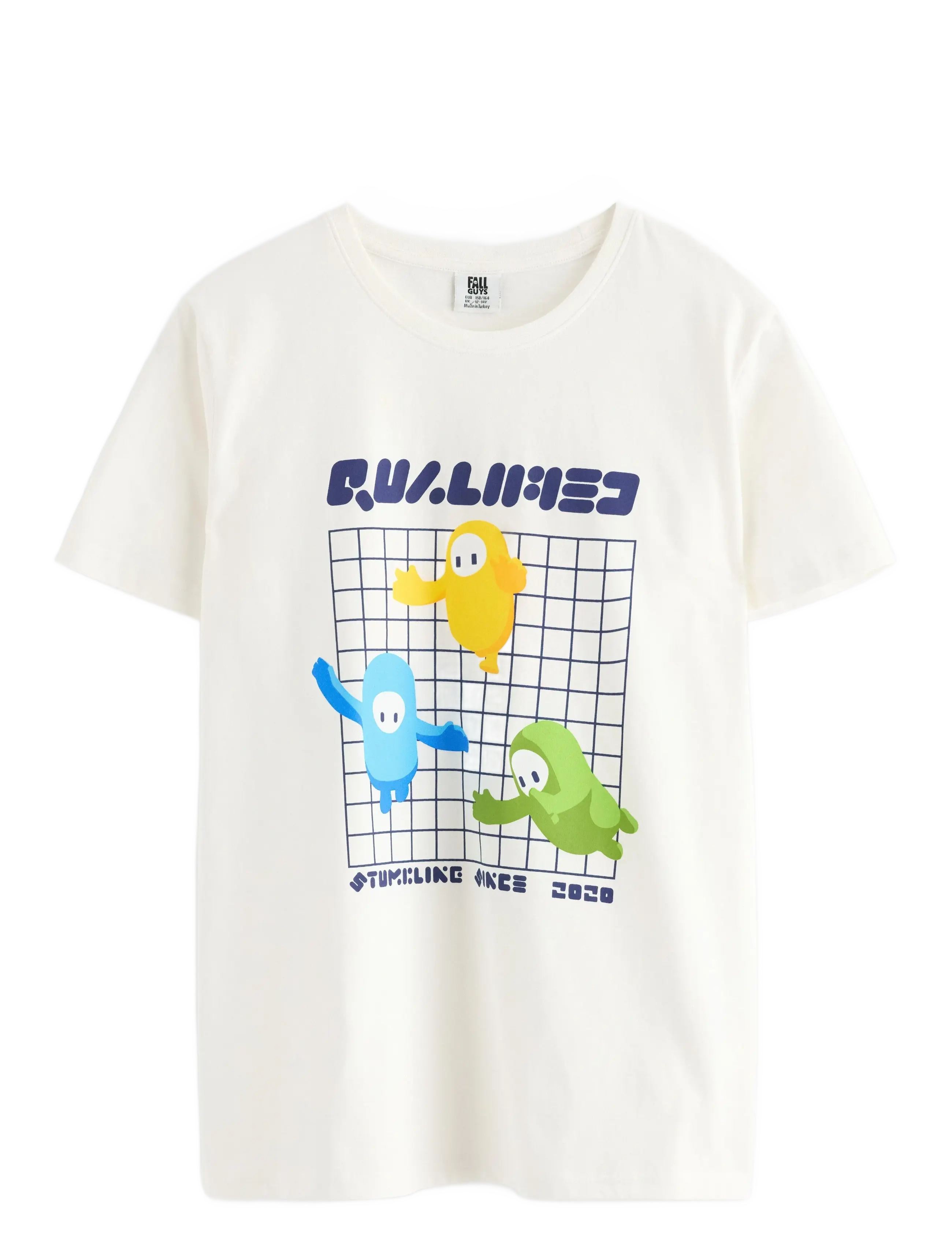 Lindex T Shirt Fallguys, 128, Cream, T-Shirts > Kortærmede, Børn