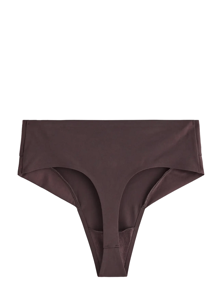 Lindex - Seamless briefs with high waist - seamless panties - dark dusty brown - 1