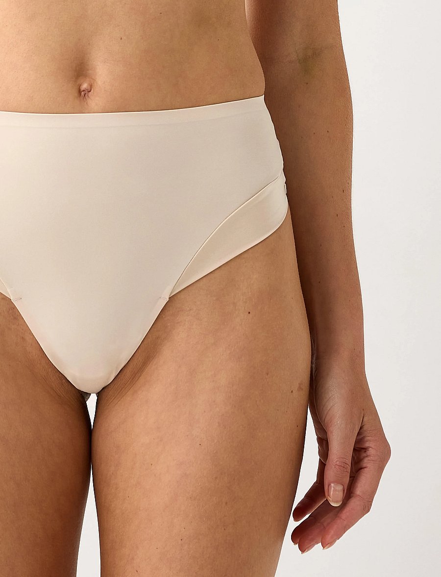 Lindex - Seamless briefs with high waist - nahtlose slips - light beige - 4
