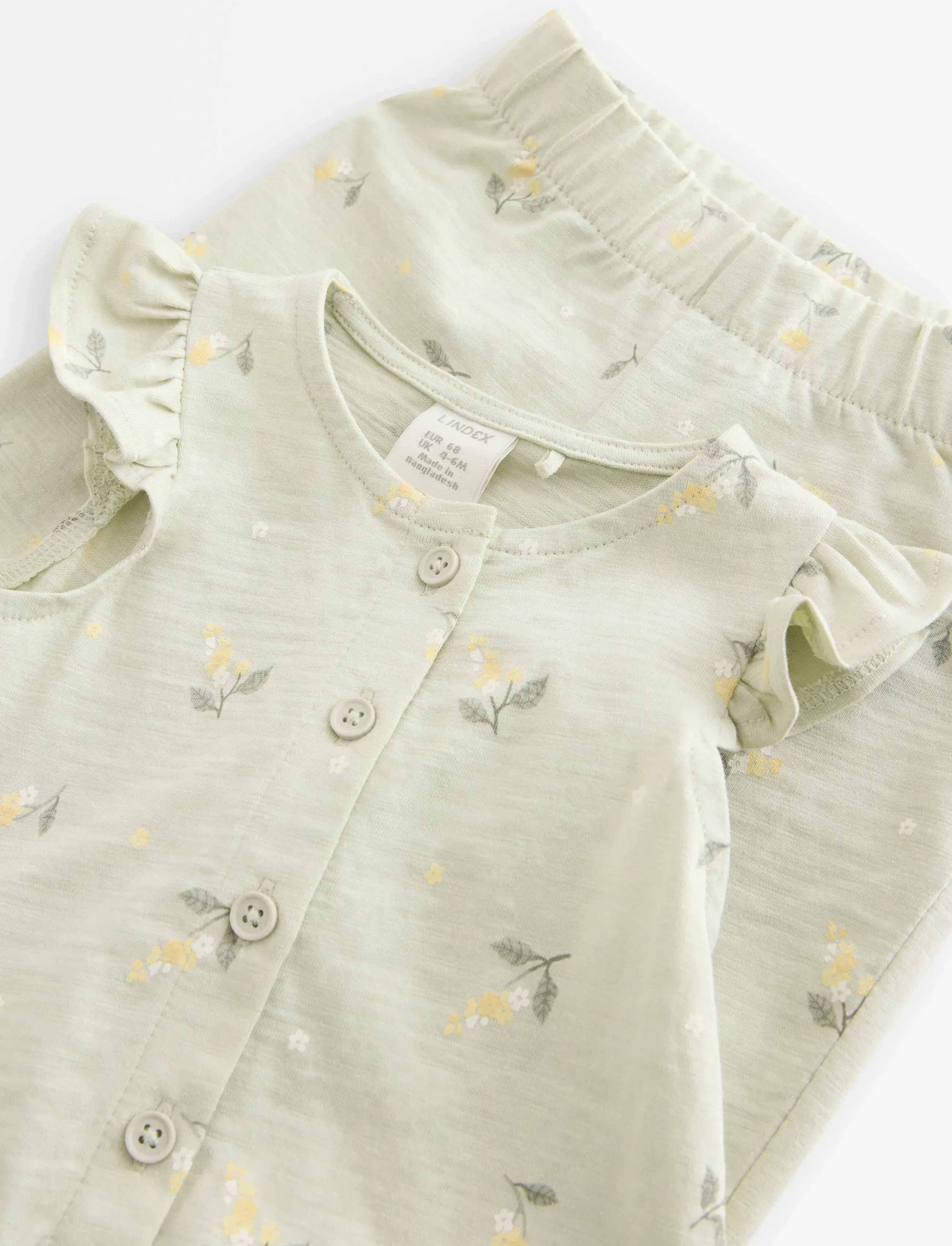 Lindex - Set - top and leggings - sæt med kortærmet t-shirt - light dusty green - 2