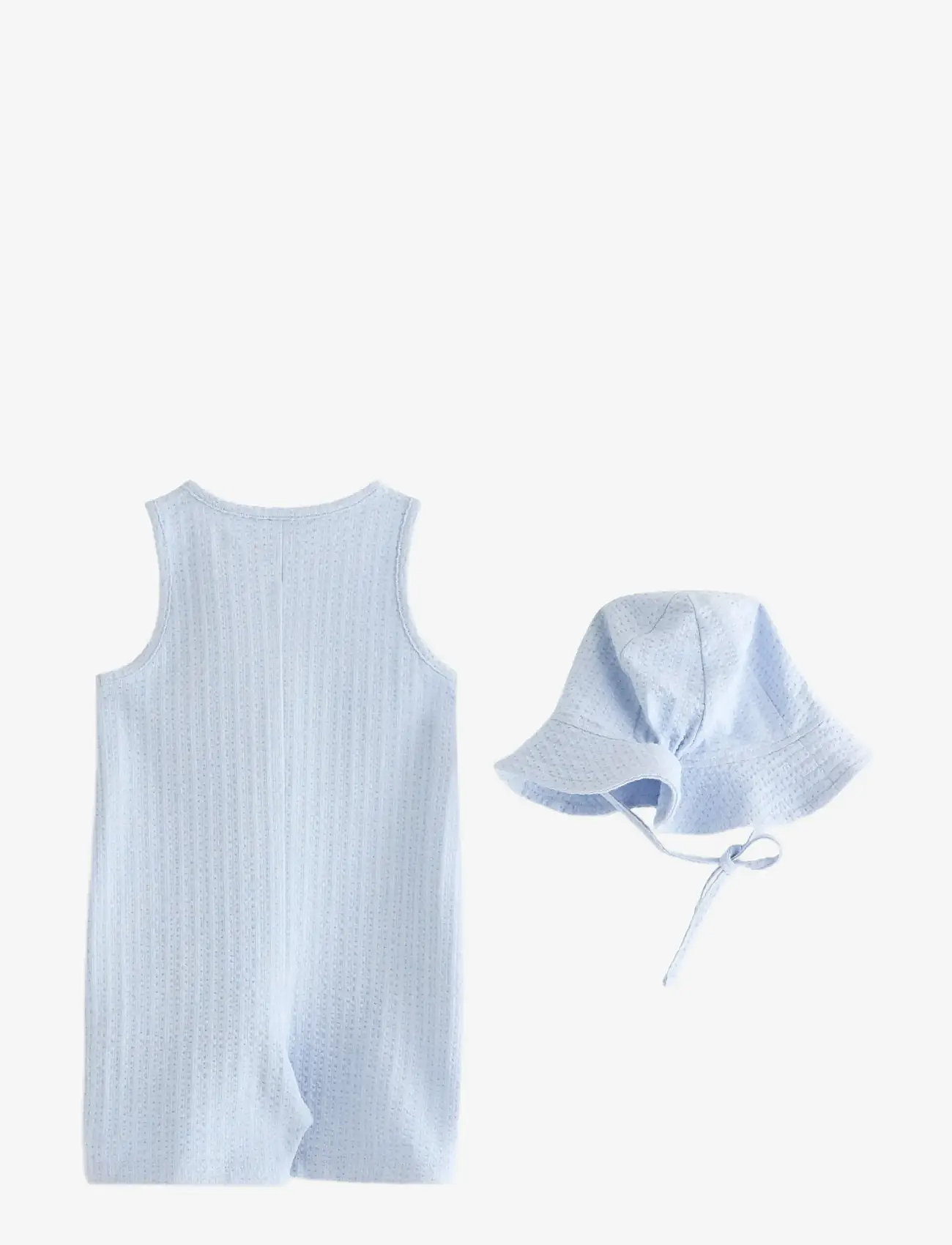 Lindex - Set - romper and sun hat - joggingsæt - light blue - 1