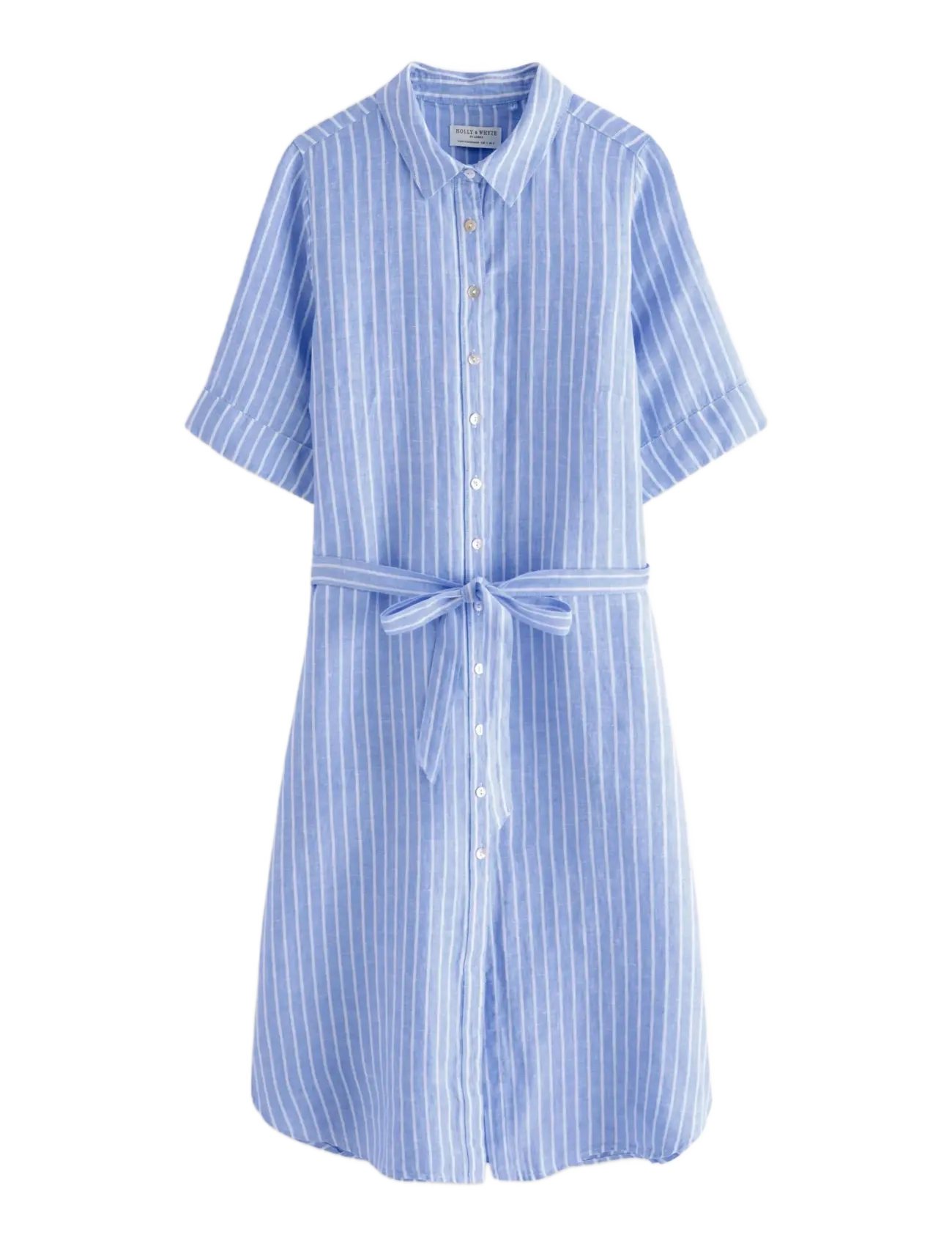 LINDEX Midi Shirt Kleid In Linen Blau - XS - Damen