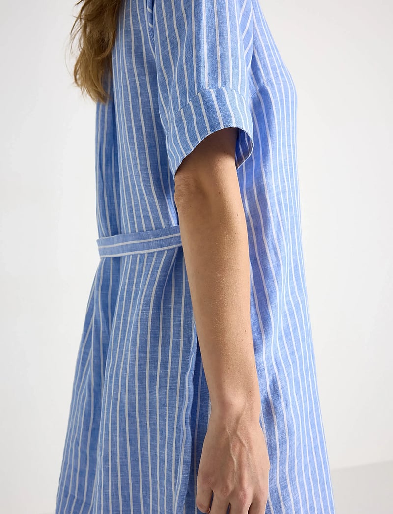 Lindex - Midi shirt dress in linen - hemdkleider - light dusty blue - 4