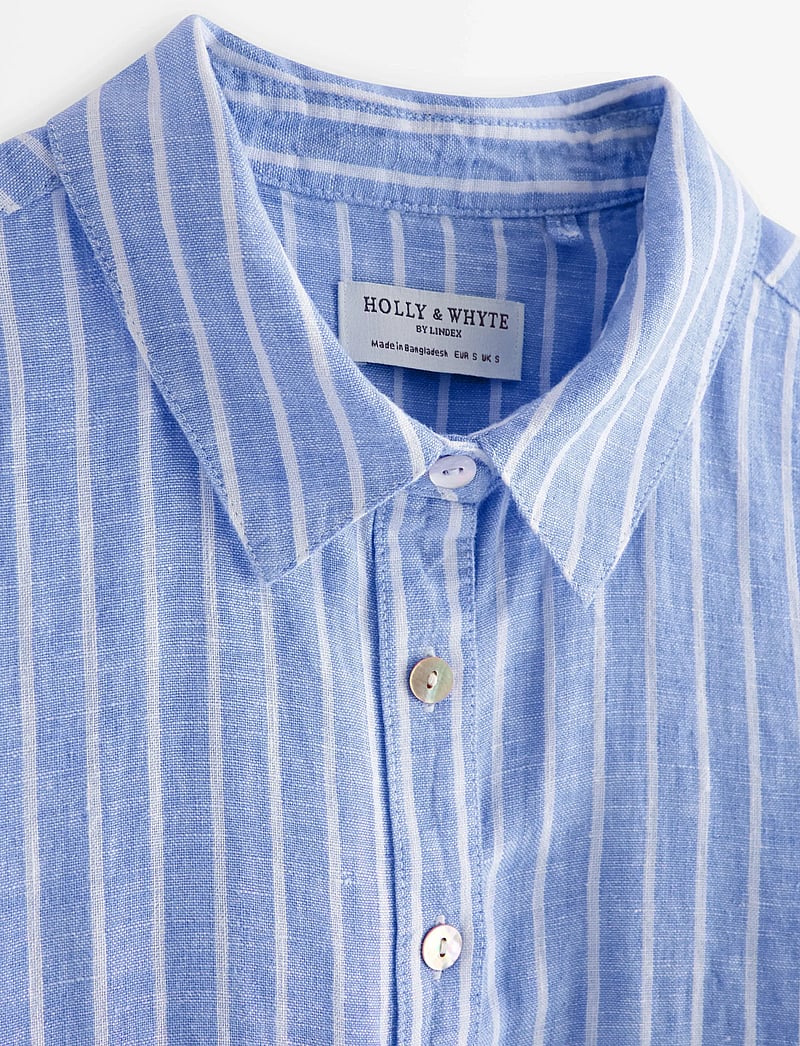 Lindex - Midi shirt dress in linen - hemdkleider - light dusty blue - 5