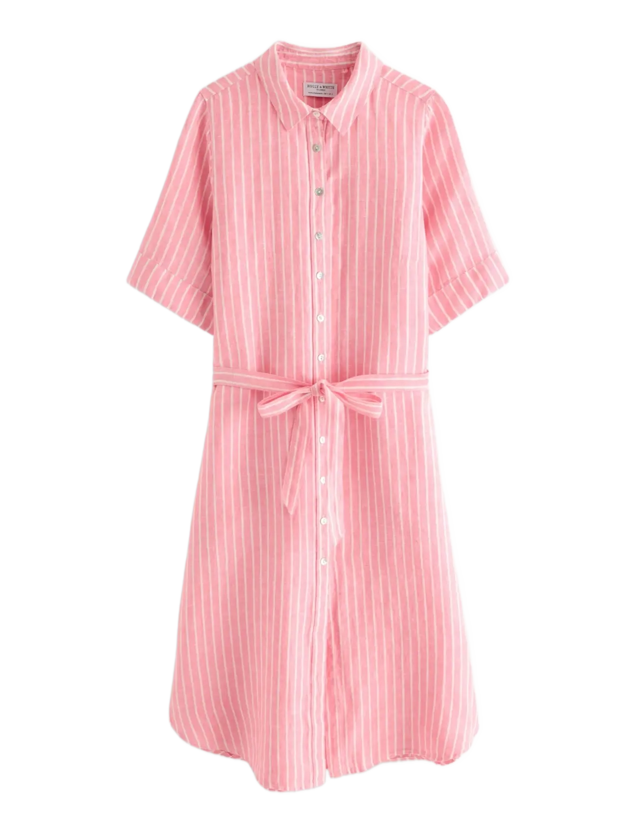 LINDEX Midi Shirt Kleid In Linen Pink - XS - Damen