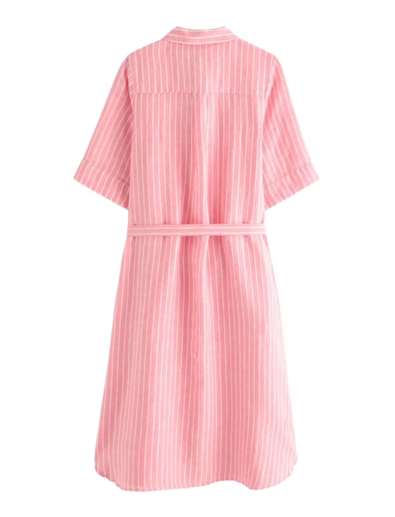 Lindex - Midi shirt dress in linen - skjortekjoler - pink - 2