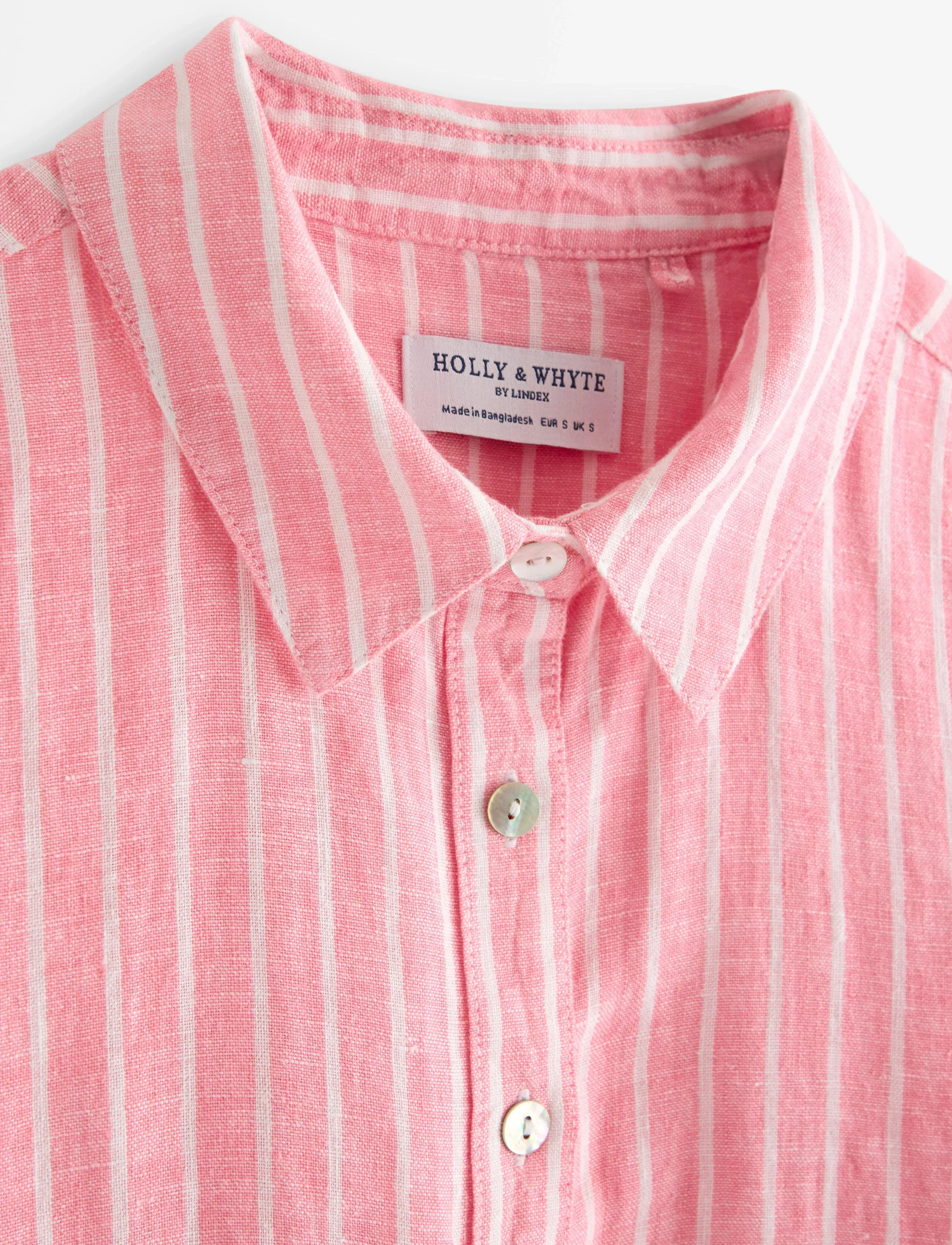 Lindex - Midi shirt dress in linen - hemdkleider - pink - 5