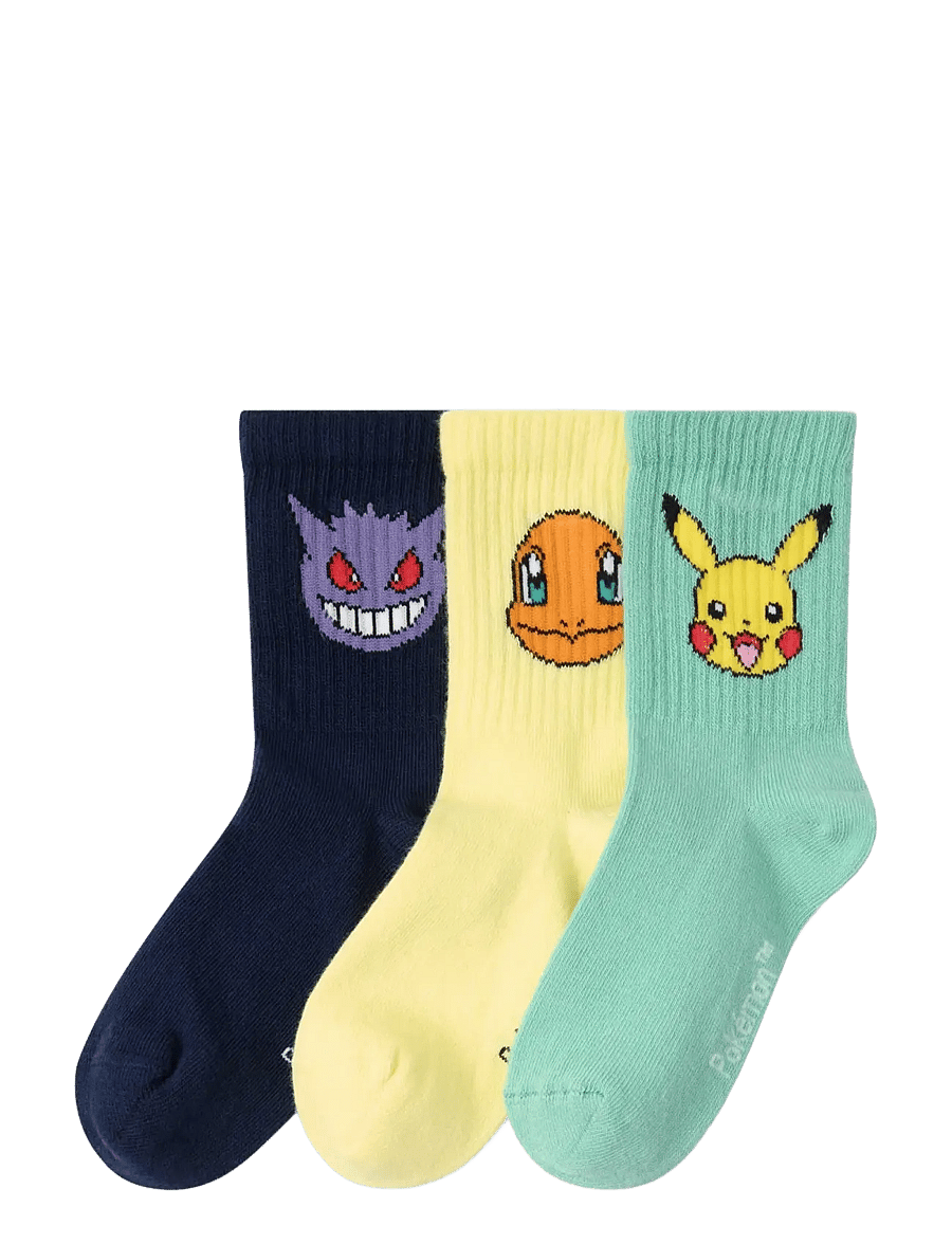 Lindex - 3-pack Pokémon socks - chaussettes - dark blue - 0