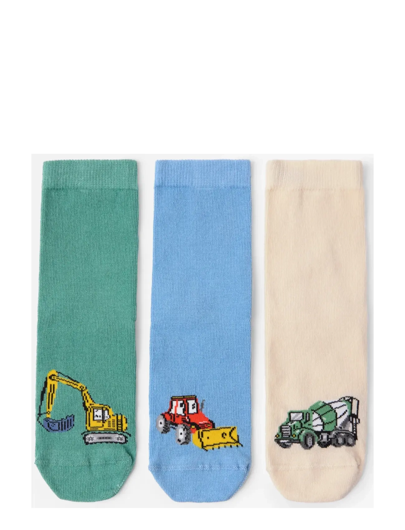 Lindex 3-pack socks - Baby 44-92 - LIGHT BLUE / green