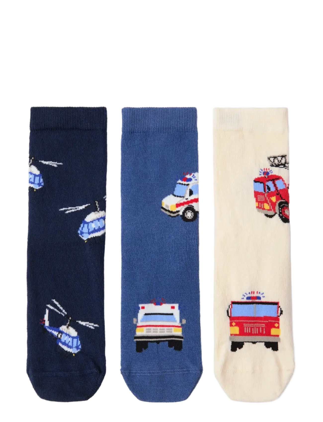 Lindex Sock SB 3 p rescue - Lindex - DARK BLUE / multi