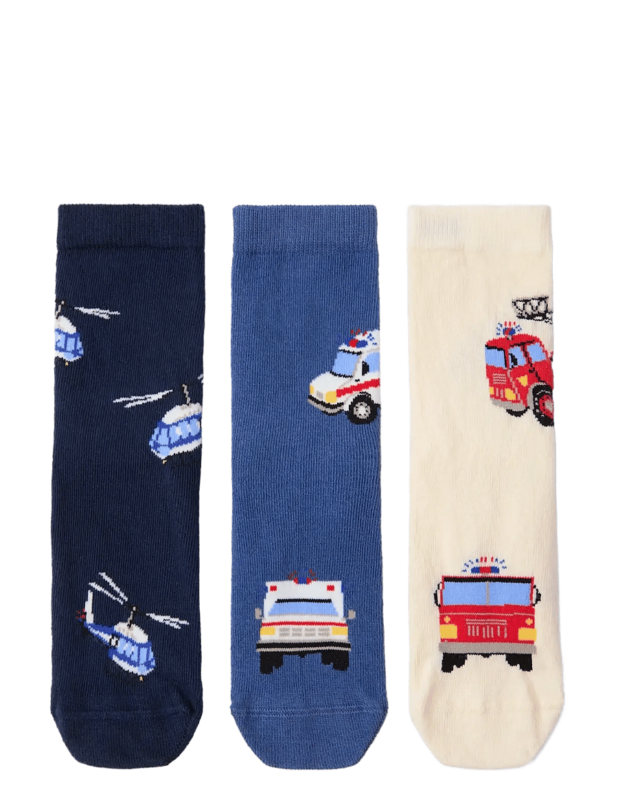 Lindex - Sock SB 3 p rescue - sokker - dark blue - 0