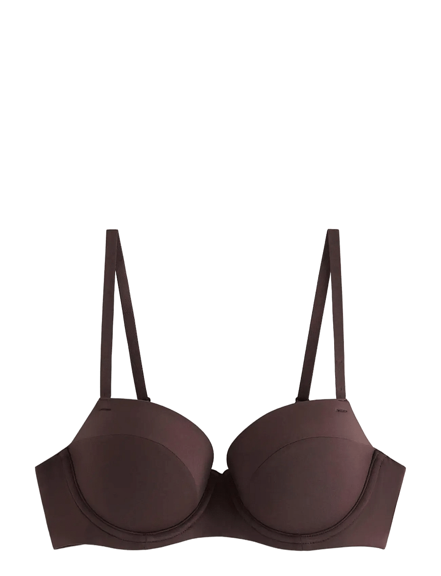 Lindex - Push-up balconette bra - balconette bhs - dark dusty brown - 1