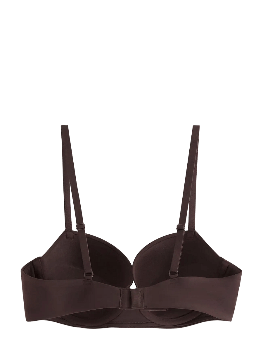 Lindex - Push-up balconette bra - balconette bhs - dark dusty brown - 2