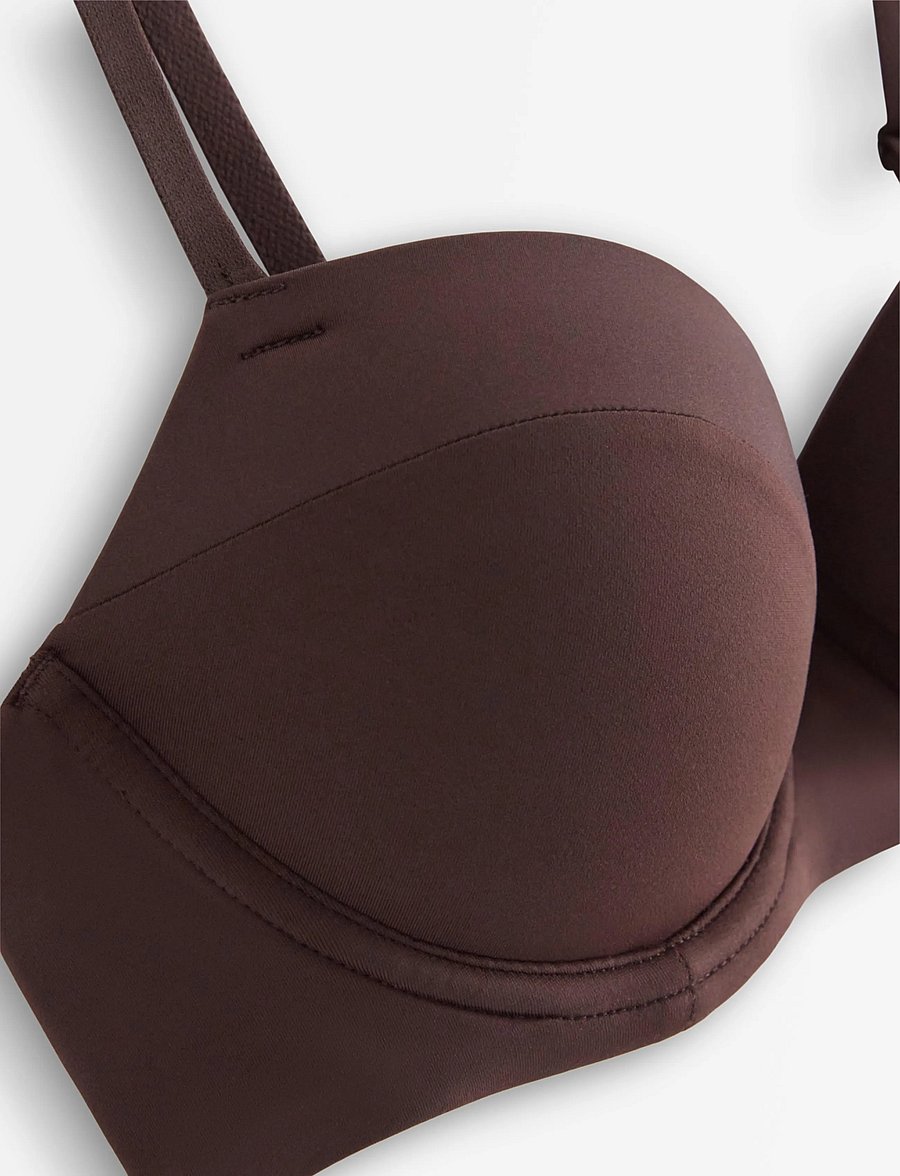 Lindex - Push-up balconette bra - balconette bhs - dark dusty brown - 5