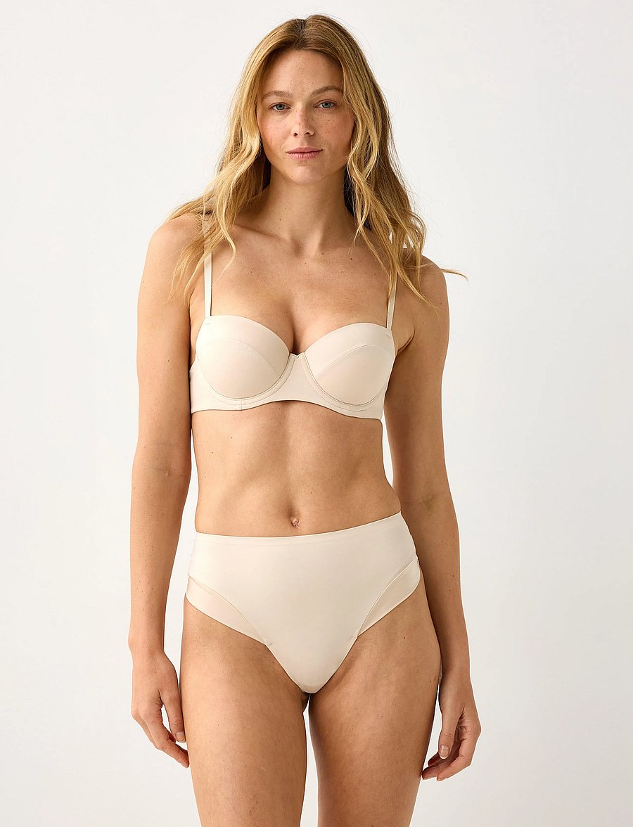 Lindex - Push-up balconette bra - balconette bhs - light beige - 0
