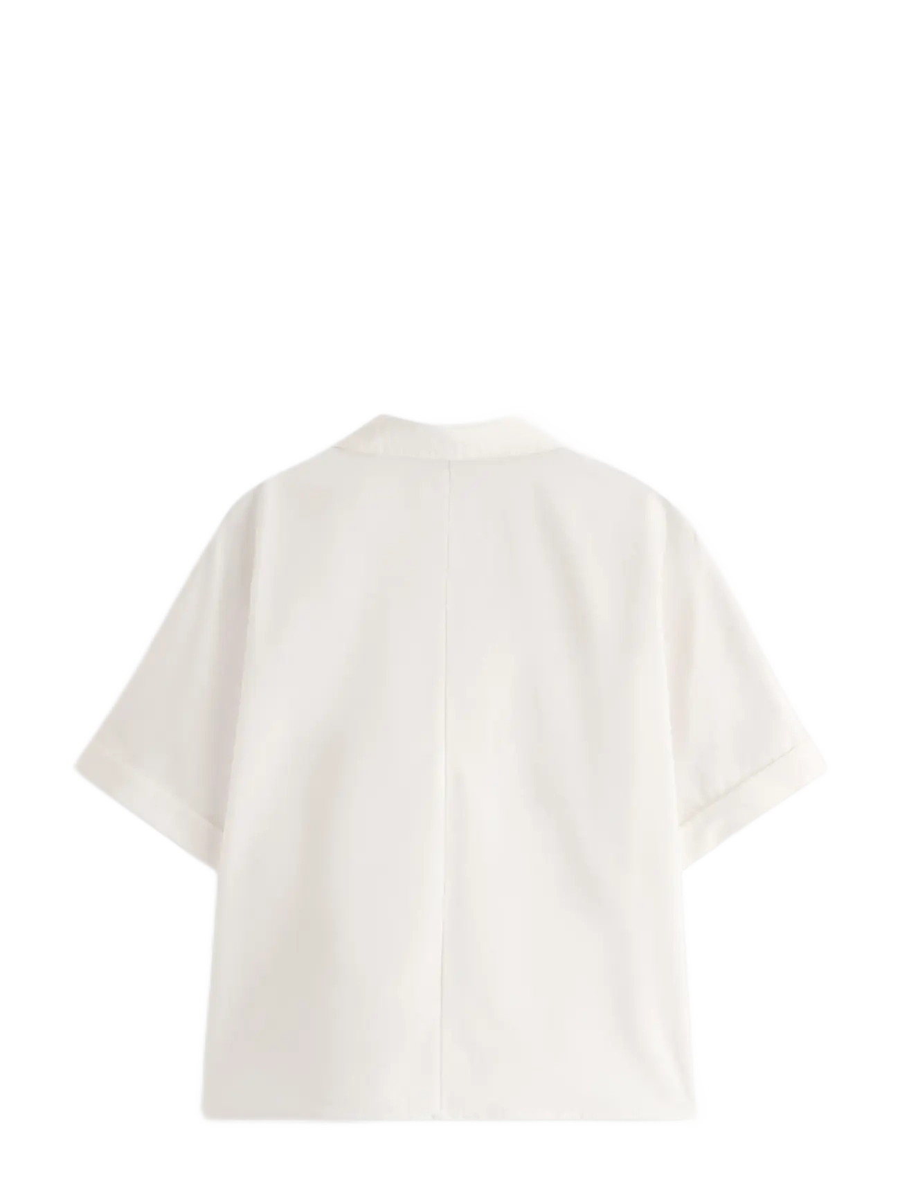 Lindex - Pyjama shirt with tie string closure - kortärmade skjortor - off white - 2