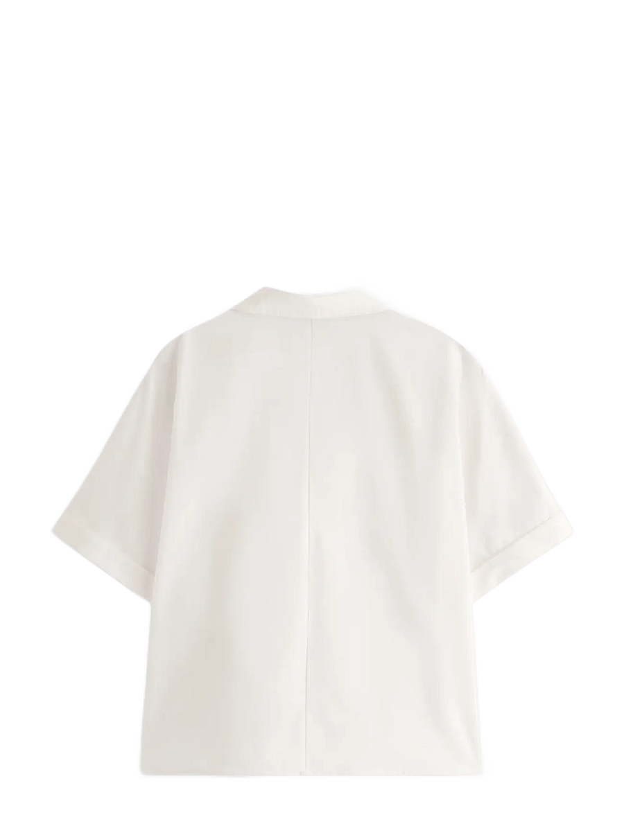 Lindex - Pyjama shirt with tie string closure - kortærmede skjorter - off white - 2