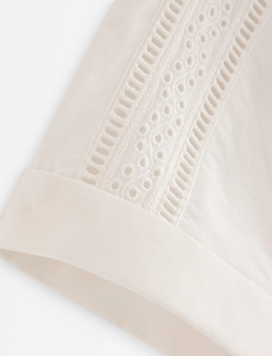 Lindex - Pyjama shirt with tie string closure - kortærmede skjorter - off white - 5